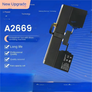 Pour le nouveau <span class=keywords><strong>MacBook</strong></span> <span class=keywords><strong>Air</strong></span> <span class=keywords><strong>13</strong></span> pouces A2681 A3113 A2669 pour <span class=keywords><strong>batterie</strong></span> d'ordinateur portable 11.54V noir Lithium Rechargeable en Stock - Product Image 2