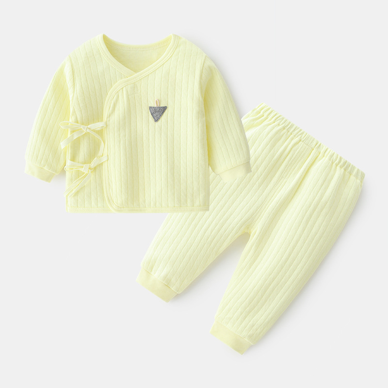 ORANGLES Customized Spring Autumn Baby Clothes Set – Cotton Thermal Two-Piece Newborn Underwear Outfit (Monk Style) - angled perspective - Image 4 of 4 | excellent for daily use | New York | Free Shipping ORANGLES