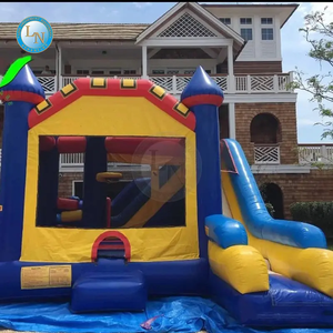 Jeu de château gonflable en PVC Offre Spéciale Lino pour enfants maison fête saut rebondissant et toboggan Combo extérieur - Product Image 5