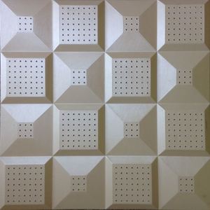 Panel Decorativo Acústico de Espuma de Poliéster con Relieve de Cuero Sintético 3D, la Mejor Opción para Cine en Casa - Product Image 1