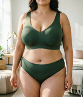 Soutiens-gorge sans couture en gel uni pour femmes grandes tailles M-5XL, avec coussinets amovibles, respirants, sans armatures, lingerie sportive et quotidienne, sous-vêtements push-up