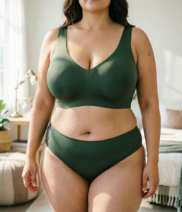Sujetadores sin costuras <span class=keywords><strong>de</strong></span> gelatina sólida para mujer <span class=keywords><strong>de</strong></span> <span class=keywords><strong>talla</strong></span> <span class=keywords><strong>grande</strong></span> M-5XL con almohadillas extraíbles, transpirables, sin aros, lencería deportiva, ropa interior push-up para el día a día - Product Image 2