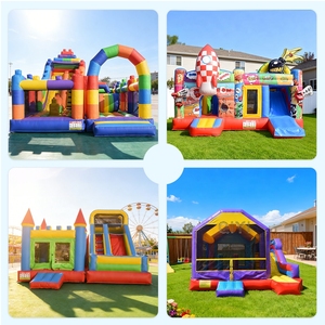 Castillo Inflable con Obstáculos, Toboganes, Túneles y Área de Salto para Niños - Product Image 3