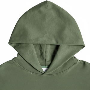 Sudadera con capucha de manga larga para hombre, traje de invierno con logotipo personalizado, patrón de Pekín sólido, teñido liso para uso relajado solamente - Product Image 1