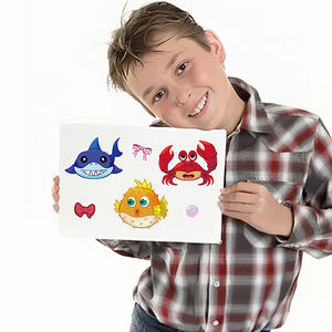 8 pièces <span class=keywords><strong>de</strong></span> haute qualité Kawaii personnalisé Animal autocollant décoratif Original mer créature visage Swap ensemble autocollants - Product Image 4