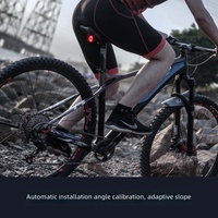 Feu arrière de vélo intelligent personnalisé, lampe torche 4 LED en alliage d'aluminium, étanche, alimenté par batterie, 6 modes, allumage/extinction automatique pour route et montagne