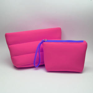 Pochette Cosmetica in Neoprene alla Moda con Logo Personalizzato Porta Rossetto Trapuntata Borsa Trucco Confezione Regalo Beauty Case in Cotone <span class=keywords><strong>per</strong></span> Donne e Ragazze - Product Image 5