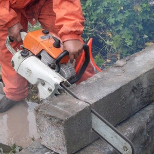 Scie à chaîne diamantée à essence K970, machine de découpe murale portable pour béton et maçonnerie - Product Image 1