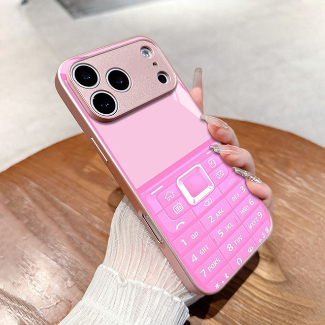 Mobile Phone Buttons Suitable for IPhone 17 Pro Max Phone Case, New Unisex Full-cover Anti-drop Tempered Glass Protective Case