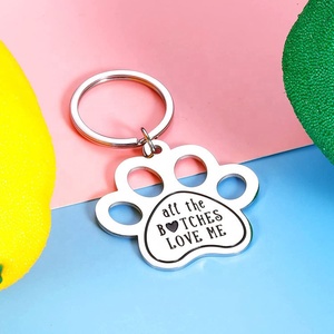 사용자 정의 DIY 도매 은색 발톱 개 태그 레터링 섬세한 간단한 금속 태그 - Product Image 4