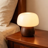 Lampe de table champignon à spectre complet, design vintage, rechargeable, protection oculaire, décorative pour chambre, chevet, bureau, salon
