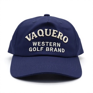 Casquette de baseball en coton à 5 panneaux, style rétro, formel et sportif, avec applique, personnalisable, bleu marine, broderie de logo, vente en gros - Product Image 2