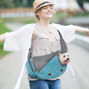 Free sample 2025 Hot Sell Small <b>Dog</b> Cat <b>Carry</b> Bag Hands Free Puppy <b>Dog</b> Sling Carrier With Storage Pocket - Product Image 5