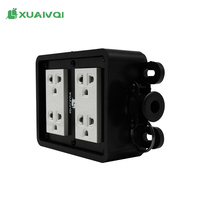 XUANQI XQ-F11 prise de courant industrielle noir étanche prises électriques avec 2 prises ca 16a courant nominal