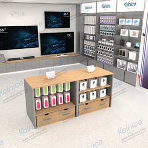 Современная деревянная стойка для витрины - Product Image 1