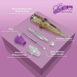 Cartucho de maquillaje permanente de primera calidad POPU al por mayor, <span class=keywords><strong>agujas</strong></span> para trazos de pelo, <span class=keywords><strong>nano</strong></span> trazos, cartuchos de tatuaje universales Pmu, <span class=keywords><strong>agujas</strong></span> - Product Image 4