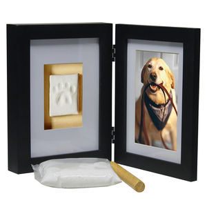 Marco de Fotos Conmemorativo para Mascotas de Madera MDF/Pino Qumazhu, Impresión de Huella de Perro en 3 Colores, Regalo de Condolencia Personalizable - Product Image 2