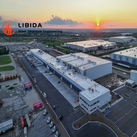 Almacén Industrial Modelo WAREHOUSE, Estructura de Acero Moderna Resistente a Explosiones, Certificado CE, Kit Prefabricado Completo, Construcción Rápida