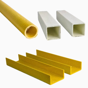 Perfiles extruidos de FRP Tubos rectangulares cuadrados de plástico reforzado con fibra de vidrio Estructuras flexibles anticorrosión Servicio de corte - Product Image 4
