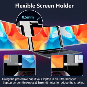 Écran d'extension pour ordinateur portable de grande taille 15,6 pouces, compatible avec et fonctionnant en plug-and-play pour les ordinateurs portables de 15 à 17 pouces - Product Image 4