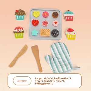 Juego de simulación de repostería para niños, juguete de cocina para niñas, juego de rol, juego de reconocimiento de alimentos con accesorios de placas para hornear - Product Image 3