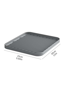 Alfombrilla de silicona de grado alimenticio para secar platos, almohadilla de filtro de agua de silicona, bandeja de almacenamiento de drenaje de silicona de alta calidad - Product Image 4