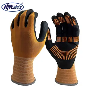 Nm safety 15号泡沫腈浸渍花园工作手套可定制圆点手套男士劳动保护手套