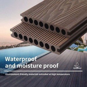 Plancher extérieur en <span class=keywords><strong>bois</strong></span> composite WPC, design moderne, imperméable, antidérapant, à emboîtement, gaufrage 3D, résistant aux UV - Product Image 1
