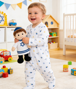 Conjunto de Ropa para Bebé Recién Nacido 2026, con Cierre y Diseño de Hanukkah - Product Image 1