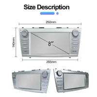 Autoradio Android 13 pour Toyota Camry 2006 2007 2008 2009 2010 2011 Écran tactile HD 8 pouces Auto Stereo CarPlay GPS Navigation