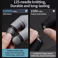 Manchettes de jeu en fibre d'argent durables, ultra-fines et conductrices, pour une utilisation mobile fluide et stable.