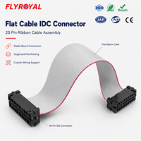Câble plat avec connecteur IDC, assemblage de câble ruban 20 broches, faisceau de câblage pour connexion PCB, solution de câblage personnalisée OEM