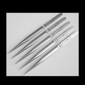 Wholesale jewelry tweezers, stainless steel tweezers with locking tips, non-slip, fine grooves, gemstone and diamond <b>clips</b>. - Product Image 5