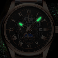Jam Tangan Pria BINBOND B3982 3982, Merek Fashion, Mewah, Bisnis, Quartz, Kalender, untuk Pria