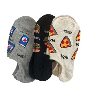 Calcetines invisibles con estampado de comida, diseño novedoso de pizza y hamburguesa, calcetines tobilleros de algodón suave, informales, de corte bajo, para hombre y mujer, regalo perfecto - Product Image 6