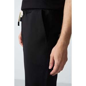 Ensemble de survêtement pour homme en coton noir épais, doux et texturé, coupe ample - 85261 - Noir/noir - Product Image 5