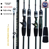 Canne à pêche au jigging à action lente, 1,5 section, pointe pleine, guides Fuji, en fibre de carbone légère, pour eau salée, pêche en mer, crevettes et snapper