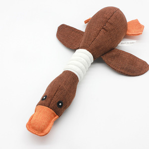 Dog Chew <b>Toys</b> Pet Wild Goose <b>Stuffed</b> Canvas Plush Animal Shaped Dog <b>Toy</b> Linen Squeaky Durable <b>Soft</b> Cotton Dog <b>Toys</b> - Product Image 1