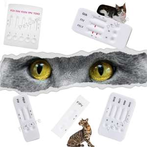 Hot-selling Cinco-em-um Pet Disease Detection <span class=keywords><strong>Card</strong></span> Panleucopenia Felina/Corona/Calicivírus/Herpesvírus Tipo 1/Antígeno <span class=keywords><strong>TOXO</strong></span> - Product Image 5