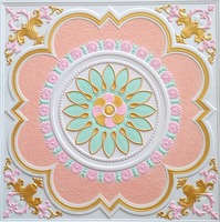 3D Belle fleur design intérieur décoratif suspendu GRG 60x60 plafond pop gypse de Chine