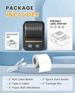 Jiuyin Portable <b>Thermal</b> <b>Label</b> & Barcode <b>Printer</b> with for 48mm Width 203dpi 2000mAh Battery Nada Print APP Stock Product - Product Image 3