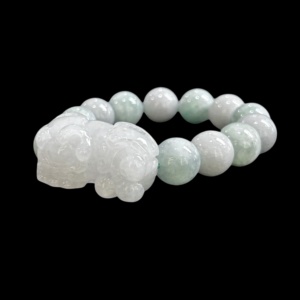 Bracelet en jadéite birmane de qualité supérieure, grade A, avec <span class=keywords><strong>Pixiu</strong></span>, unisexe (avec NGTC) - Product Image 2