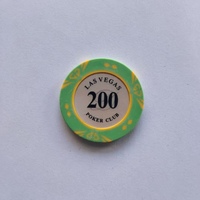 Jetons de poker en argile PP durables, écologiques, non toxiques, avec logo personnalisé, pour points de récompense, pièces de jeu d'échecs, jetons de salle de jeux, emballés en gros