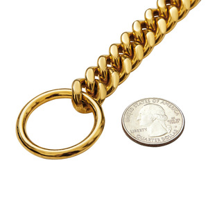 <span class=keywords><strong>Collier</strong></span> <span class=keywords><strong>pour</strong></span> chien, de luxe 10mm, chaîne dorée, en acier inoxydable, robuste, à mailles cubaines, en stock - Product Image 4
