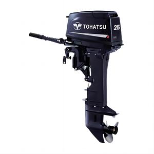 Moteurs Tohatsu M25H S 25HP à arbre court, originaux 2 temps avec commande à distance et carburant pour bateaux - Product Image 2