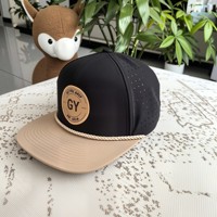 Gorra Trucker Snapback de Ala Plana con Logotipo Personalizado al por Mayor, 100% Poliéster de Secado Rápido, Malla Perforada, 5 Paneles, con Cuerda, Suministro a Granel de Fábrica