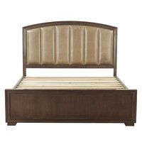 Lit double en bois massif de style américain RH, en chêne, avec revêtement en tissu, personnalisable, meubles de chambre à coucher, 1800x2000mm, fabriqué sur mesure