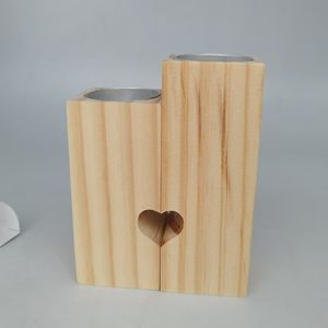 Artigianato in legno portacandele a forma di <span class=keywords><strong>cuore</strong></span> in legno naturale per la decorazione della casa - Product Image 4