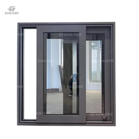 American Style Aluminium Fenster tür Verbund rahmen Glasfenster Wohn Double Safe Schiebefenster
