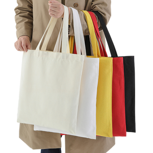 Nouveau sac en toile imprimé logo blanc sac à provisions coton Polyester coton toile fermeture éclair sac de poche toile coton une épaule - Product Image 1